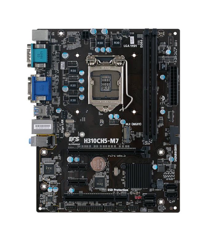 ECS H310CH5-M7（LGA1151、MicroATX、DDR4）PCIスロット 第8～9世代