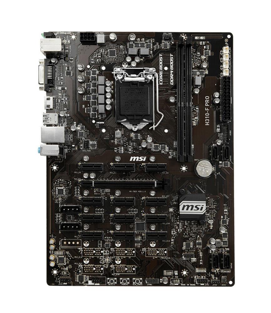 H310FPRO MSI H310-F PRO Socket LGA 1151 Intel H310 Chipset 8th Generation Core i7 / i5 / i3 / Pentium / Celeron Processors Support DDR4 2x DIMM 4x SATA 6.0Gb/s ATX Motherboard (Refurbished)