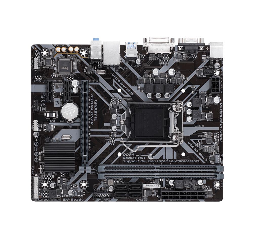 H310MDS2V2.0 Gigabyte Socket LGA 1151 Intel H310 Chipset Micro-ATX Motherboard (Refurbished) H310M DS2V 2.0