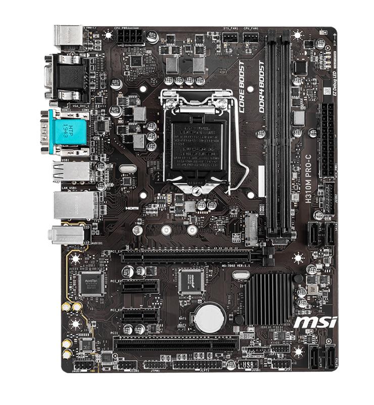H310M PRO-C MSI Socket LGA 1151 Intel H310 Chipset Core i9 Processors Support DDR4 2x DIMM 4x SATA3 Micro-ATX Motherboard (Refurbished)