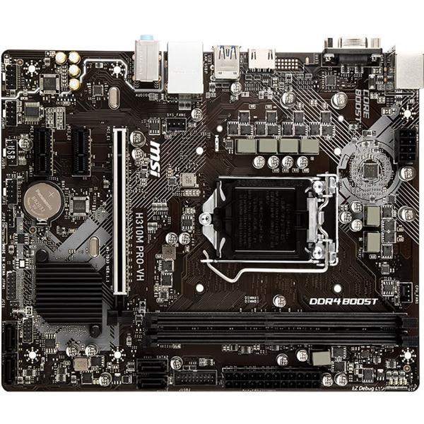 H310M PRO-VH MSI Socket LGA 1151 Intel H310 Chipset 8th Generation Core i7 / i5 / i3 / Pentium Gold / Celeron Processors Support DDR4 2x DIMM 4x SATA 6.0Gb/s Micro-ATX Motherboard (Refurbished)