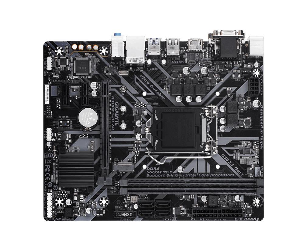H310MS2H2.0 Gigabyte Socket LGA 1151 Intel H310 Chipset Micro-ATX Motherboard (Refurbished) H310M S2H 2.0