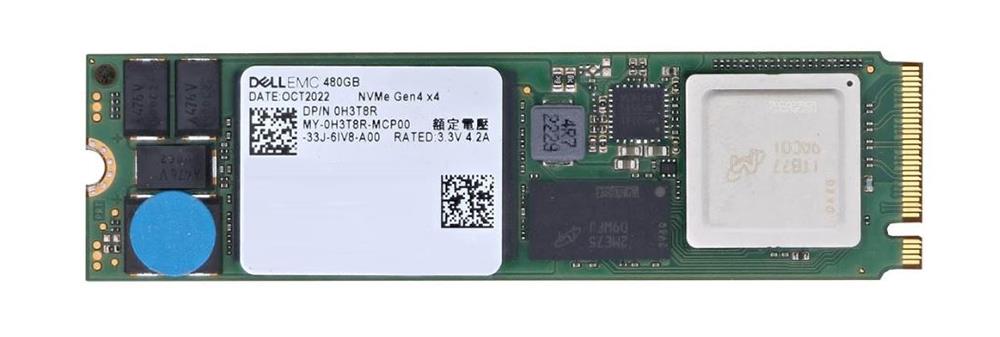 H3T8R Dell 480GB TLC PCI Express 4.0 x4 NVMe Read Intensive M.2 2280 Internal Solid State Drive (SSD)