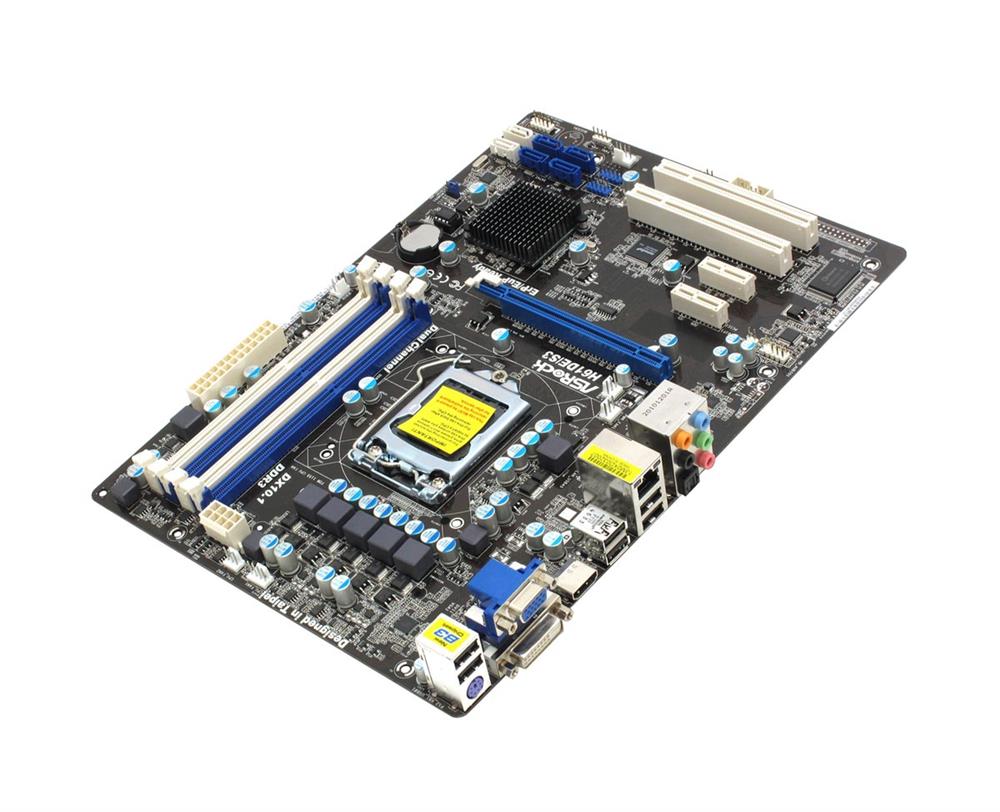 H61DE/S3 ASRock Socket LGA 1155 Intel H61 Chipset 3rd/2nd Generation Core i7 / i5 / i3 / Pentium / Celeron / Xeon Processors Support DDR3 4x DIMM 2x SATA3 6.0Gb/s ATX Motherboard (Refurbished)