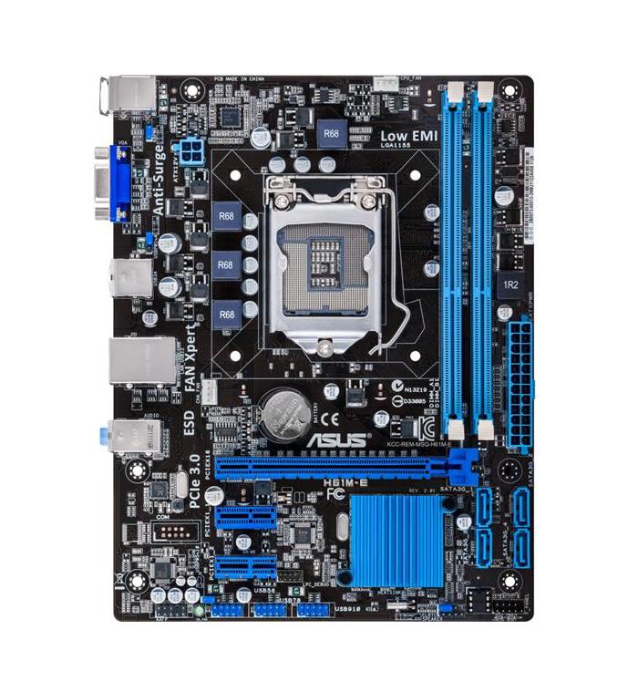 H61M-E-A1 ASUS H61M-E Socket LGA 1155 Intel H61 Chipset 3rd/2nd Generation Core i7 / i5 / i3 / Pentium / Celeron Processors Support DDR3 2x DIMM 4x SATA 3.0Gb/s uATX Motherboard (Refurbished)