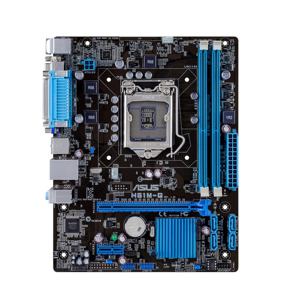 H61M-G ASUS Socket LGA 1155 Intel H61 Chipset Intel Core i3-2100 / Celeron Processors Support Motherboard (Refurbished)