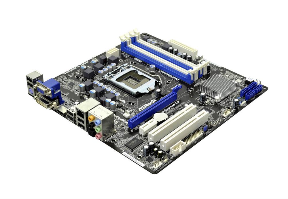 H61M-GE ASRock Socket LGA 1155 Intel H61 3rd/2nd Generation Chipset Core i7 / i5 / i3 / Pentium / Celeron / Xeon Processors Support DDR3 4x DIMM 4x SATA2 3.0Gb/s Micro-ATX Motherboard (Refurbished)