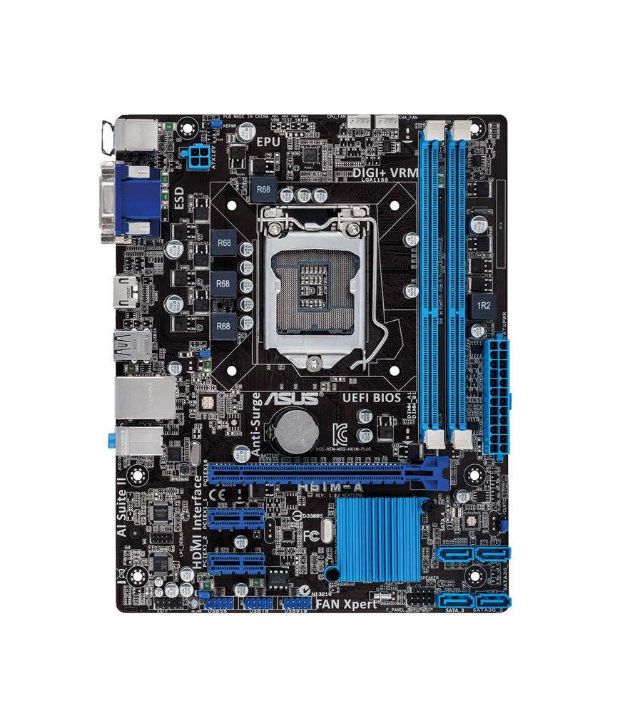 H61MACSI ASRock H61M Socket LGA 1155 Intel H61 Chipset 3rd & 2nd Generation Core i7 / i5 / i3 / Pentium / Celeron / Xeon Processors Support DDR3 2x DIMM 4x SATA2 3.0Gb/s Micro-ATX Motherboard (Refurbished)