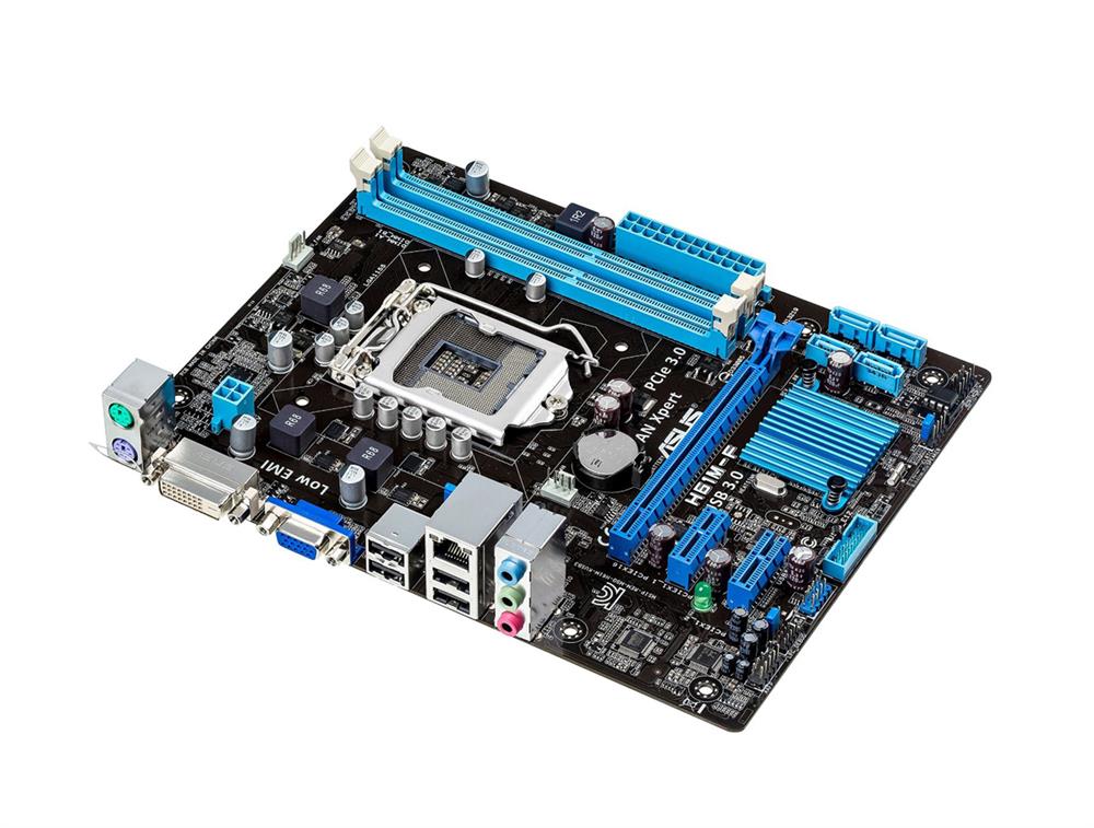 H61MF ASUS H61M-F Socket LGA 1155 Intel H61 Chipset 3rd/2nd Generation Core i7 / i5 / i3 / Pentium / Celeron Processors Support DDR3 2x DIMM 4x SATA 3.0Gb/s uATX Motherboard (Refurbished)