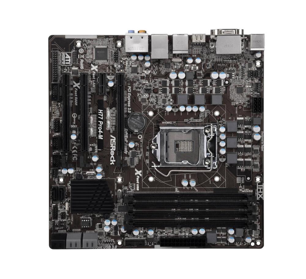 h77 pro4-m ASRock Socket LGA 1155 Intel H55 Chipset 3rd/2nd Generation Core i7 / i5 / i3 / Pentium / Celeron / Xeon Processors Support DDR3 4x DIMM 2x SATA3 6.0Gb/s Micro-ATX Motherboard (Refurbished)