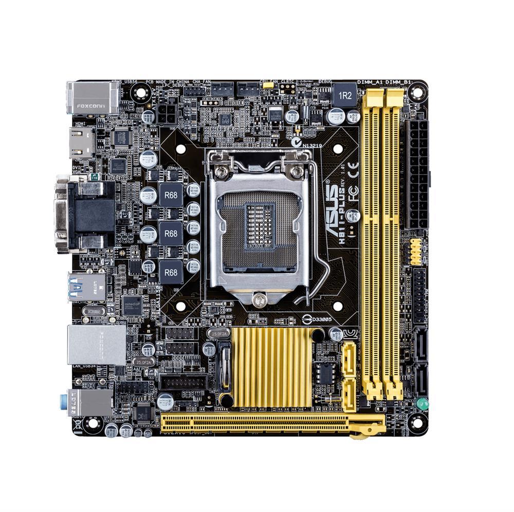 H81IPLUS ASUS H81I-PLUS Socket LGA 1150 Intel H81 Chipset 4th Generation Core i7 / i5 / i3 / Pentium / Celeron Processors Support DDR3 2x U-DIMM 2x SATA 6.0Gb/s Mini-ITX Motherboard (Refurbished)