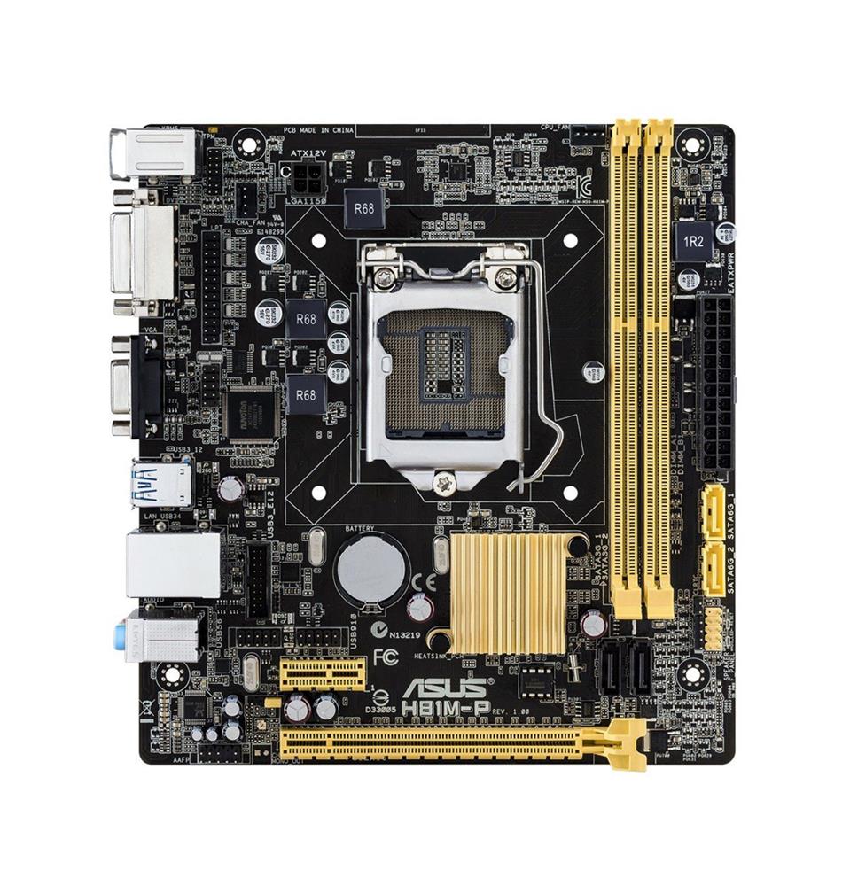 H81M-P ASUS Socket 1150 Intel H81 Chipset New 4th/4th Generation Core i7 / i5 / i3 / Pentium / Celeron Processors Support DDR3 2x DIMM 2x SATA 6.0Gb/s Micro-ATX Motherboard (Refurbished)