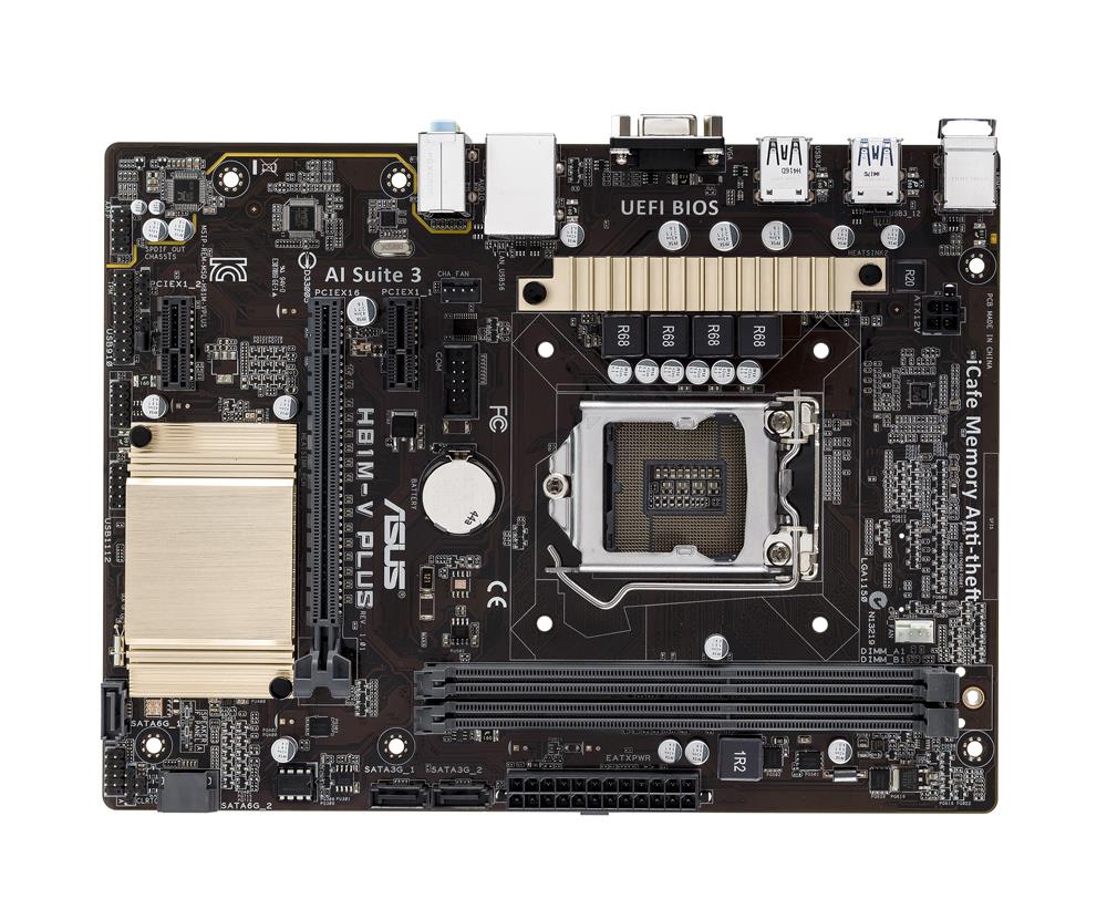 H81M-V PLUS ASUS Socket LGA 1150 Intel H81 Chipset 4th Generation Core i7 / i5 / i3 / Pentium / Celeron Processors Support DDR3 2x DIMM 2x SATA 6.0Gb/s uATX Motherboard (Refurbished)