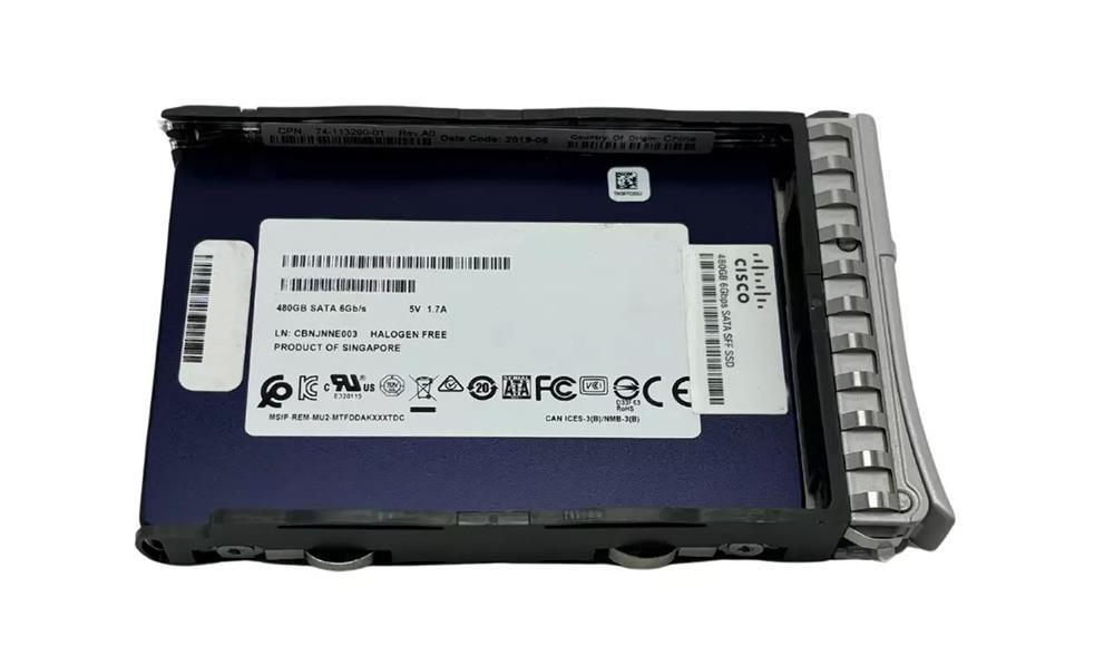 HCI-M2-480G= Cisco 480GB SATA M.2 Hot Swap Internal Solid State Drive (SSD)