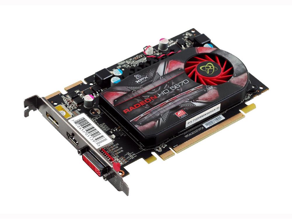 HD-567X-ZNF3 XFX Radeon HD 5670 1GB DDR5 PCI Express 2.1 HDMI/ Displayport Video Graphics Card