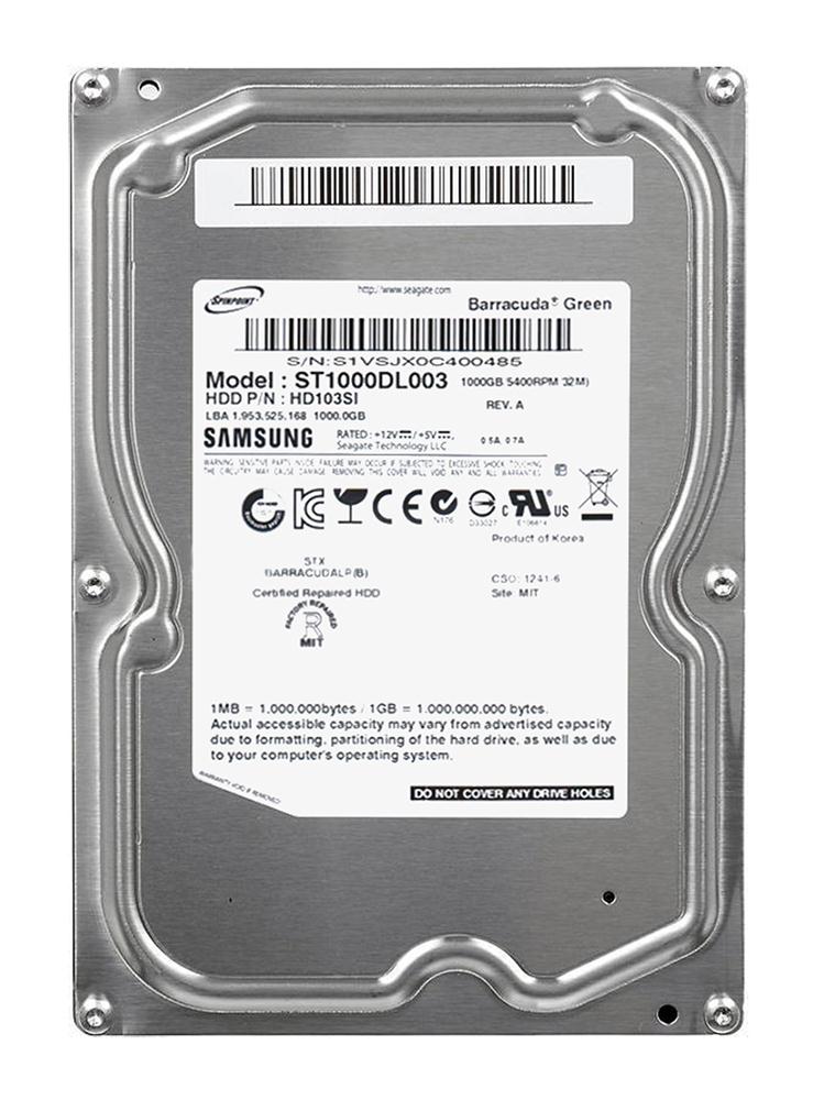 HD103SI Samsung Spinpoint F2EG 1TB 5400RPM SATA 3Gbps 32MB Cache 3.5-inch Internal Hard Drive