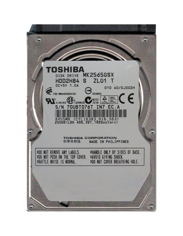 HDD2H84M Toshiba 250GB 5400RPM SATA 3Gbps 8MB Cache 2.5-inch Internal Hard Drive