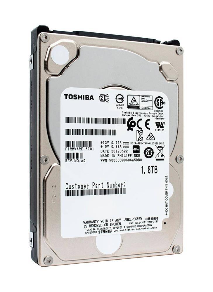 HDEBJ40DAB51 Toshiba Enterprise Performance 1.8TB 10000RPM SAS 12Gbps 128MB Cache (512e / SIE) 2.5-inch Internal Hard Drive