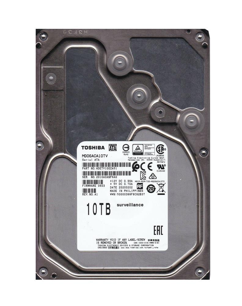 HDEPK10GEA51F Toshiba 10TB 7200RPM SAS 12Gbps 3.5-inch Internal Hard Drive