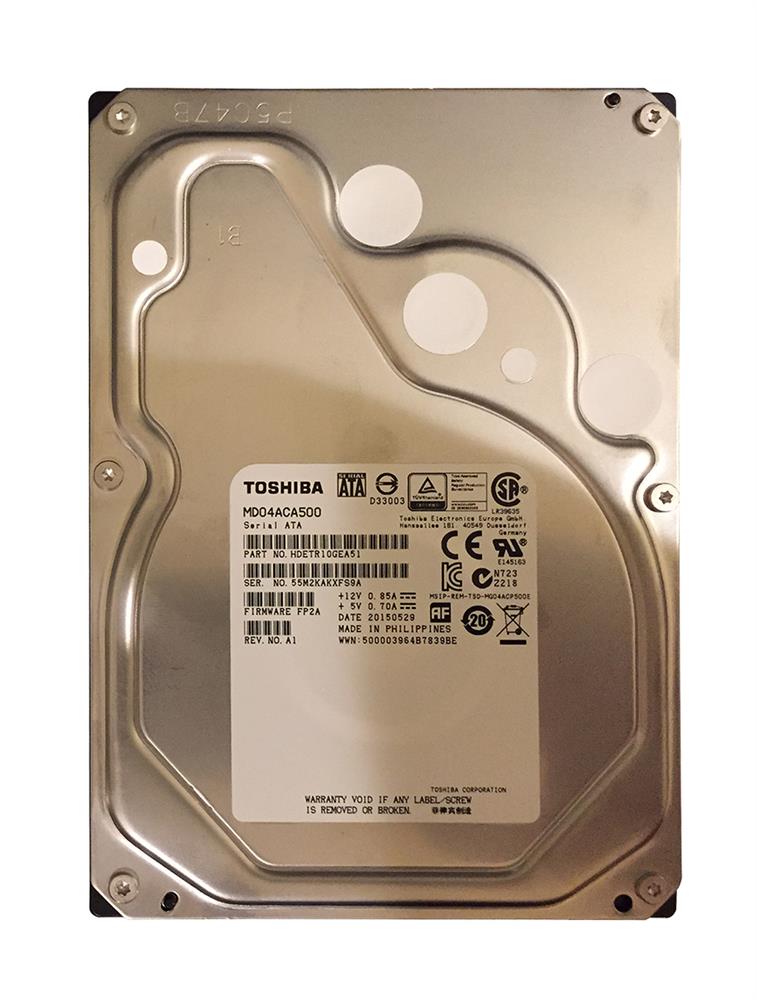 HDETR10GEA51 Toshiba Desktop 5TB 7200RPM SATA 6Gbps 128MB Cache (512e) 3.5-inch Internal Hard Drive