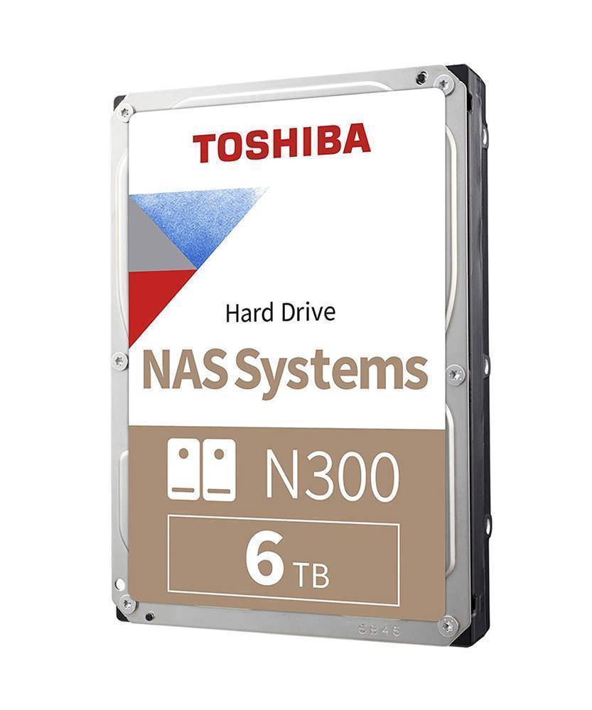 HDWG160UZSVA Toshiba N300 6TB 7200RPM SATA 6Gbps 256MB Cache (512e) 3.5-inch Internal Hard Drive
