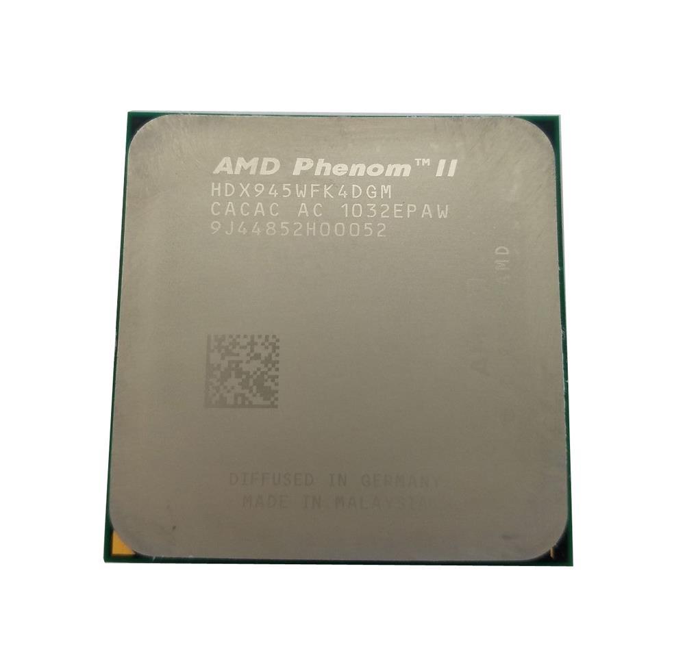 HDX945WFK4DGM-N AMD Phenom II X4 945 Quad-Core 3.00GHz 4.00GT/s 6MB L3 Cache Socket AM2+ Desktop Processor