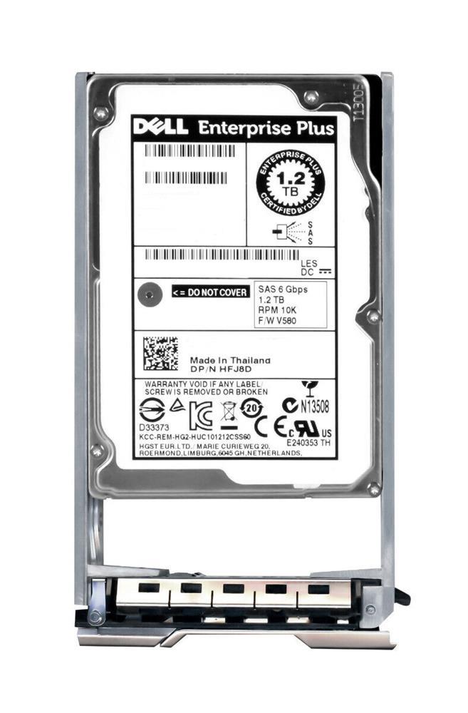 HFJ8D Dell 1.2TB 10000RPM SAS 6Gbps 2.5-inch Internal Hard Drive for EqualLogic Server Systems
