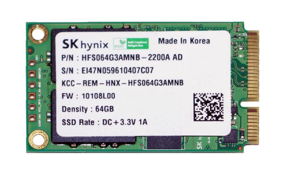 HFS064G3AMNB Hynix 64GB MLC SATA 6Gbps mSATA Internal Solid State Drive (SSD)