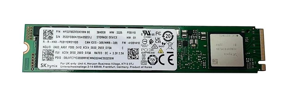 HFS3T8GDE0X098N Hynix 3.84TB TLC PCI Express 3.0 x4 NVMe M.2 Internal Solid State Drive (SSD)