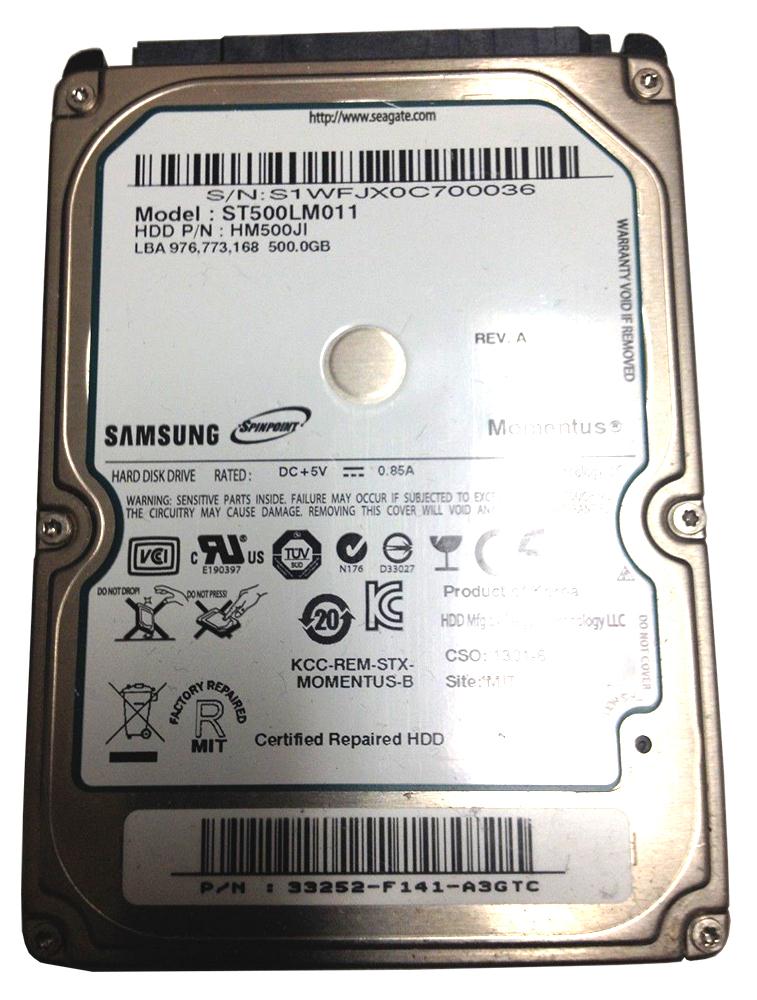 HM500JI Samsung Spinpoint M7 500GB 5400RPM SATA 3Gbps 8MB Cache 2.5-inch Internal Hard Drive