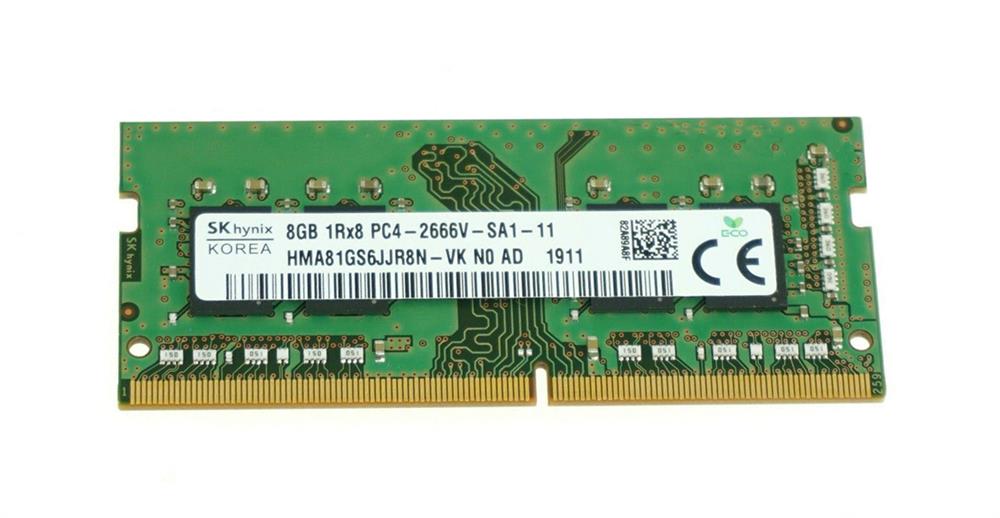 HMA81GS6JJR8N-VK Hynix 8GB PC4-21300 DDR4-2666MHz non-ECC Unbuffered CL19 260-Pin SoDimm 1.2V Single Rank Memory Module