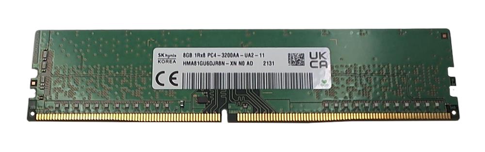 HMA81GU6DJR8N-XNN0 Hynix 8GB PC4-25600 DDR4-3200MHz non-ECC Unbuffered CL22 288-Pin DIMM 1.2V Single Rank Memory Module