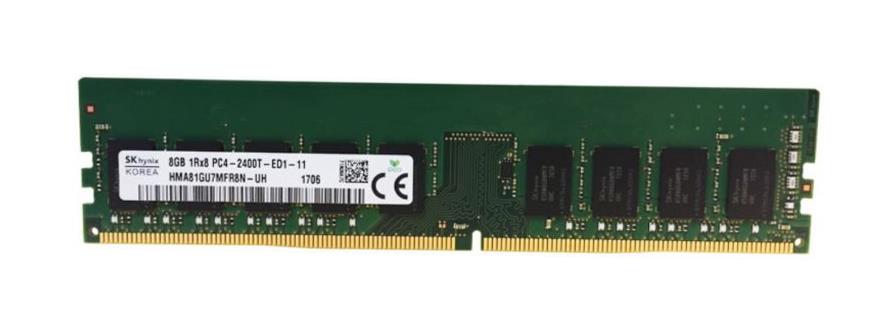 HMA81GU7MFR8N-UH Hynix 8GB PC4-19200 DDR4-2400MHz ECC Unbuffered CL17 288-Pin DIMM 1.2V Single Rank Memory Module