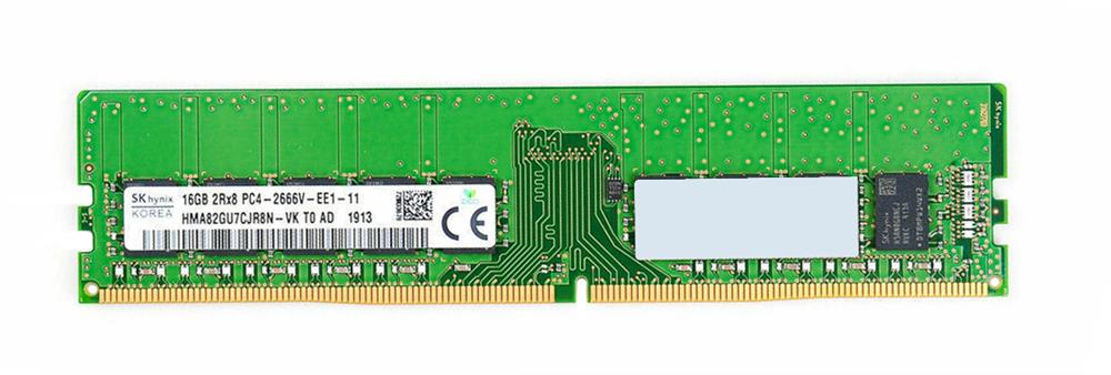HMA82GU7CJR8N-VK Hynix 16GB PC4-21300 DDR4-2666MHz ECC Unbuffered CL19 288-Pin DIMM 1.2V Dual Rank Memory Module