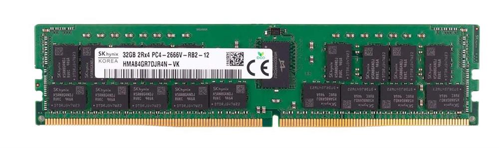 HMA84GR7DJR4N-VK Hynix 32GB PC4-21300 DDR4-2666MHz Registered ECC CL19 288-Pin DIMM 1.2V Dual Rank Memory Module