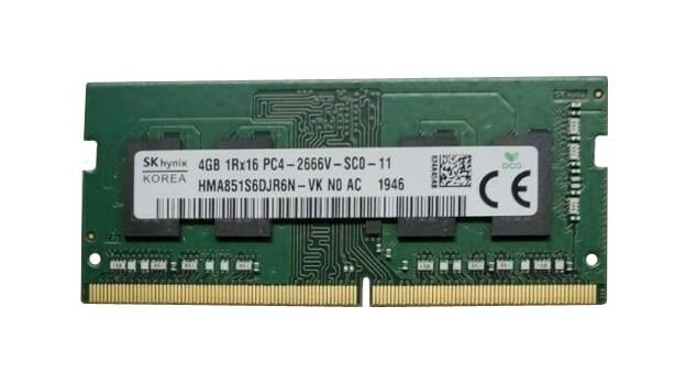 HMA851S6DJR6N-VK Hynix 4GB PC4-21300 DDR4-2666MHz non-ECC Unbuffered CL19 260-Pin SoDimm 1.2V Single Rank Memory Module