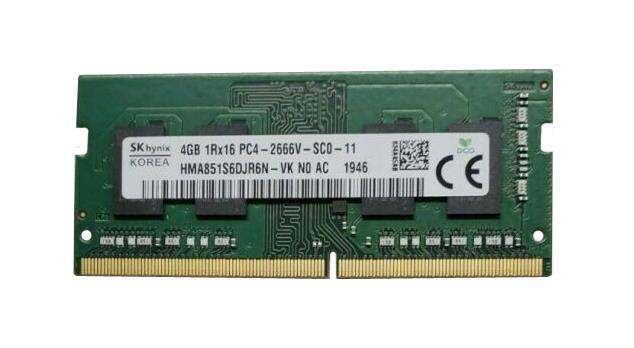 HMA851S6DJR6N-VKN0 Hynix 4GB PC4-21300 DDR4-2666MHz non-ECC Unbuffered CL19 260-Pin SoDimm 1.2V Single Rank Memory Module