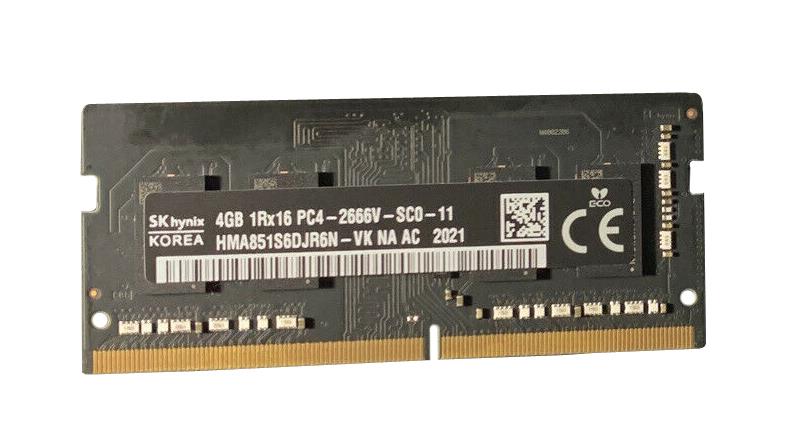 HMA851S6DJR6N-VKNA-AC Hynix 4GB PC4-21300 DDR4-2666MHz non-ECC Unbuffered CL19 260-Pin SoDimm 1.2V Single Rank Memory Module