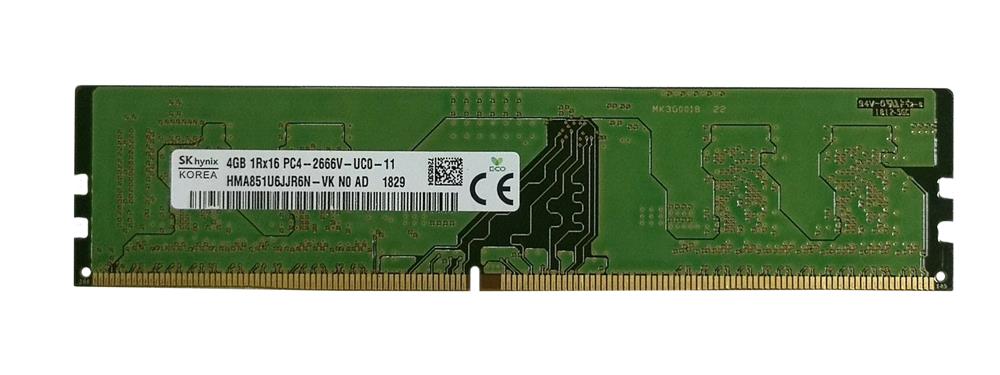 HMA851U6JJR6N-VK Hynix 4GB PC4-21300 DDR4-2666MHz non-ECC Unbuffered CL19 288-Pin DIMM 1.2V Single Rank Memory Module
