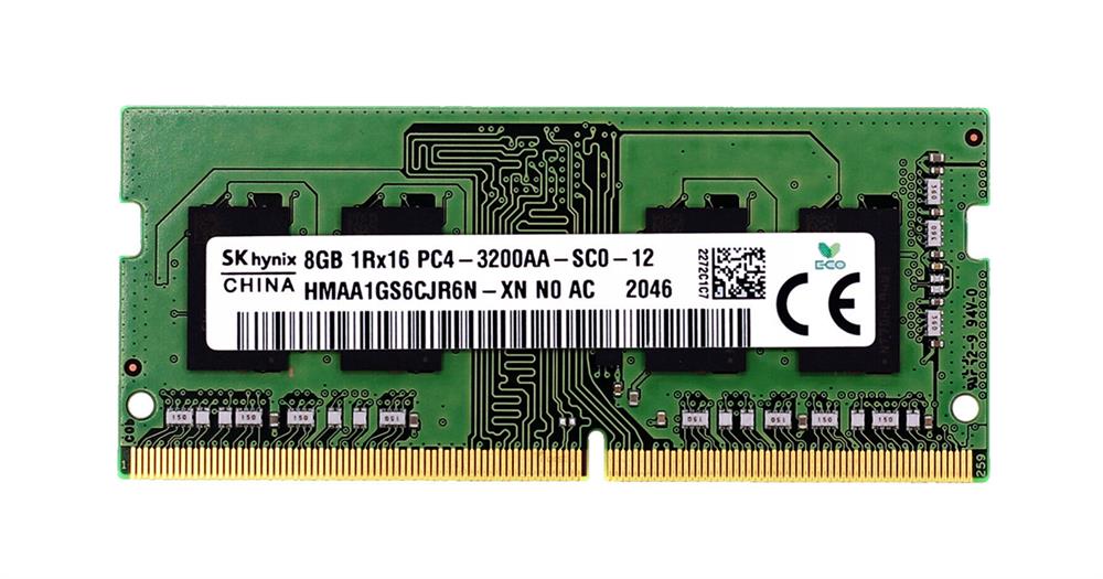 HMAA1GS6CJR6N Hynix 8GB PC4-25600 DDR4-3200MHz non-ECC Unbuffered CL22 288-Pin DIMM 1.2V Single Rank Memory Module