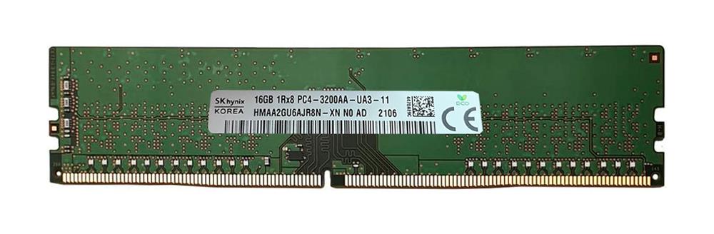 HMAA2GU6AJR8N-XN Hynix 16GB PC4-25600 DDR4-3200MHz non-ECC Unbuffered CL22 288-Pin DIMM 1.2V Single Rank Memory Module