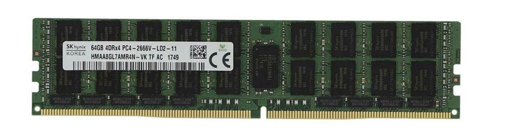 HMAA8GL7AMR4N-VKTF Hynix 64GB PC4-21300 DDR4-2666MHz Registered ECC CL19 288-Pin Load Reduced DIMM 1.2V Quad Rank Memory Module