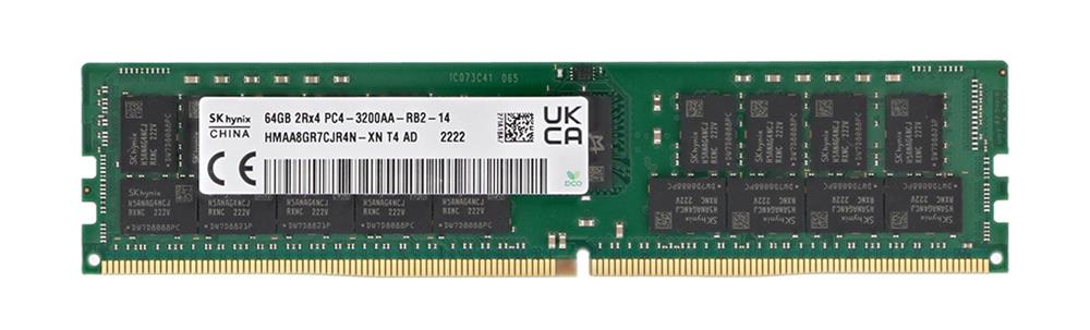 HMAA8GR7CJR4N-XNT4AD Hynix 64GB DDR4-3200MHz PC4-25600 ECC Registered RDIMM CL22 2Rx4 1.2V 288-Pin Memory