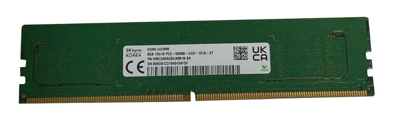 HMCG66AGBUA081N Hynix 8GB PC5-44800 DDR5-5600MHz Non-ECC Unbuffered CL46 288-Pin DIMM 1.1V Single Rank Memory Module