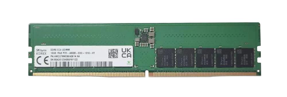 HMCG78MEBEA081N Hynix 16GB PC5-38400 DDR5-4800MHz ECC Unbuffered CL40 288-Pin DIMM 1.1V Single Rank Memory Module