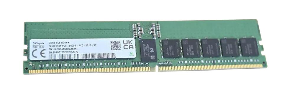 HMCG84AGBRA188N Hynix 32GB PC5-44800 DDR5-5600MHz ECC Registered CL46 288-Pin RDIMM 1.1V Single Rank Memory Module