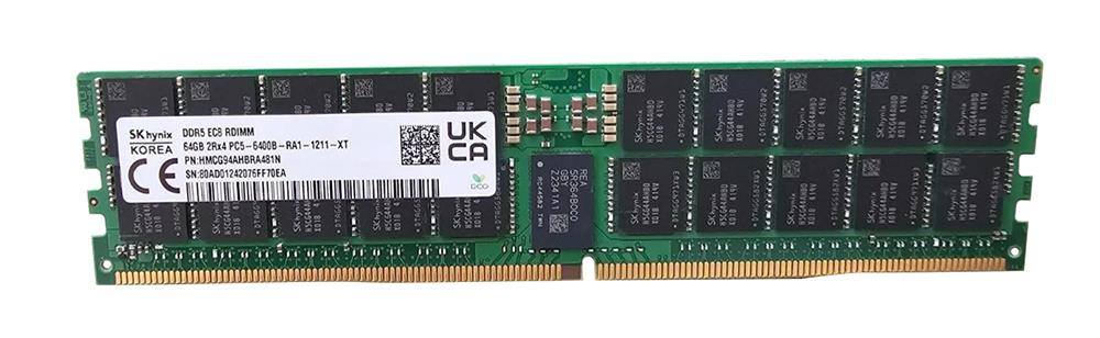 HMCG94AHBRA481N Hynix 64GB PC5-51200 DDR5-6400MHz ECC Registered 288-Pin DIMM 1.1V Dual Rank Memory Module