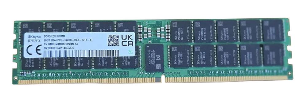HMCGM4MHBRB504N Hynix 96GB DDR5-6400MHz PC5-51200 ECC Registered CL52 288-Pin DIMM 1.1V Dual Rank Memory Module