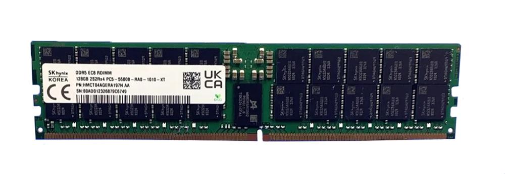 HMCT04AGERA197N Hynix 128GB DDR5-5600MHz PC5-44800 CC Registered CL46 288-Pin RDIMM 1.1V Quad Rank Memory Module