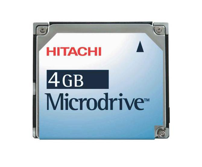 HMS360604D5CF00 Hitachi Microdrive 3K6 4GB 3600RPM CompactFlash (CF+) Type II 128KB Cache 1-inch Internal Hard Drive